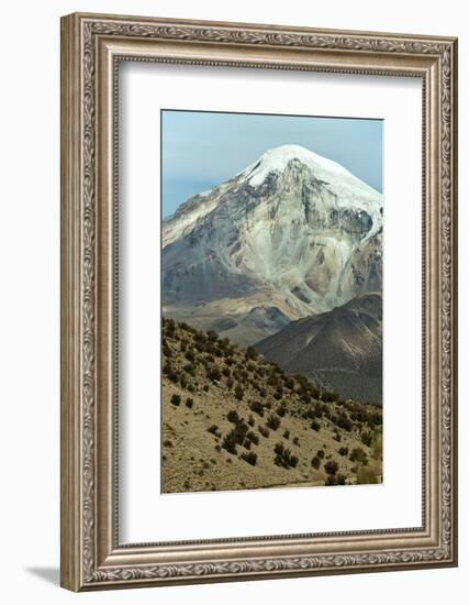 Snowcapped volcano Sajama, Sajama National Park, Bolivia-Anthony Asael-Framed Photographic Print