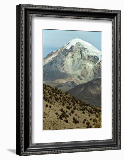 Snowcapped volcano Sajama, Sajama National Park, Bolivia-Anthony Asael-Framed Photographic Print