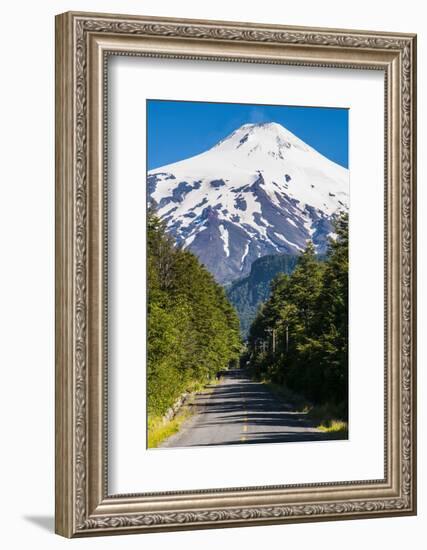 Snowcapped Volcano Villarrica Towering Above Pucon, Southern Chile, South America-Michael Runkel-Framed Photographic Print