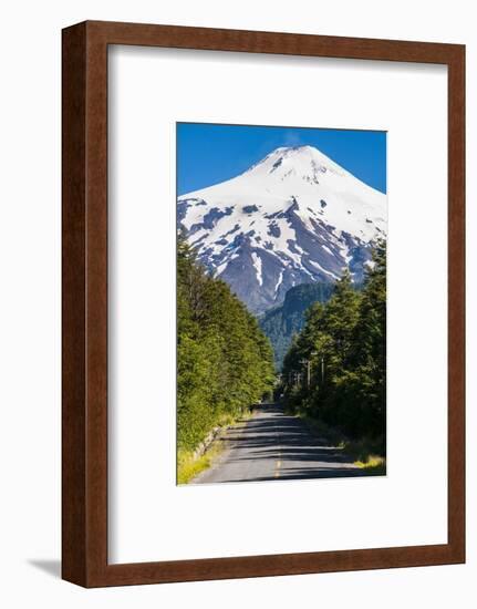 Snowcapped Volcano Villarrica Towering Above Pucon, Southern Chile, South America-Michael Runkel-Framed Photographic Print