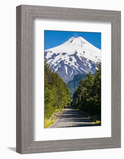 Snowcapped Volcano Villarrica Towering Above Pucon, Southern Chile, South America-Michael Runkel-Framed Photographic Print