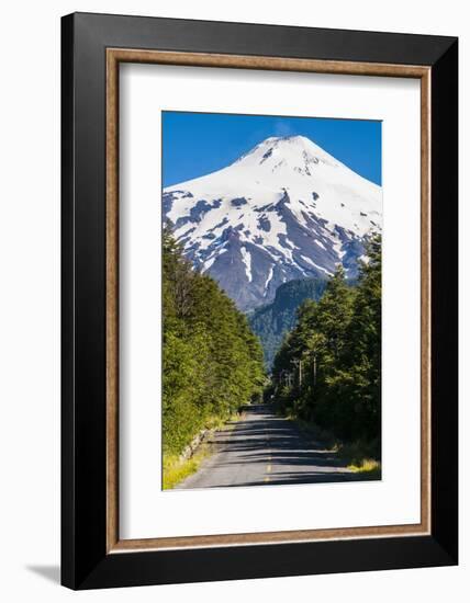 Snowcapped Volcano Villarrica Towering Above Pucon, Southern Chile, South America-Michael Runkel-Framed Photographic Print