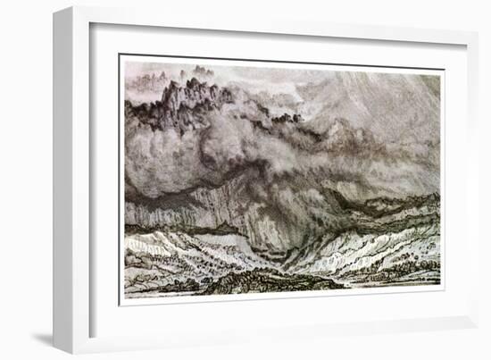 Snowdon, an Approaching Storm, 1853-James Ward-Framed Giclee Print