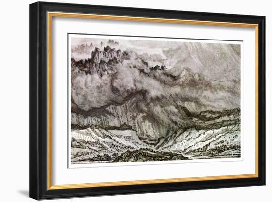 Snowdon, an Approaching Storm, 1853-James Ward-Framed Giclee Print