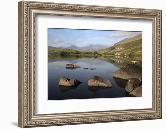 Snowdon and Llynnau Mymbyr, Capel Curig, Snowdonia National Park, Conwy, Wales, UK-Stuart Black-Framed Photographic Print