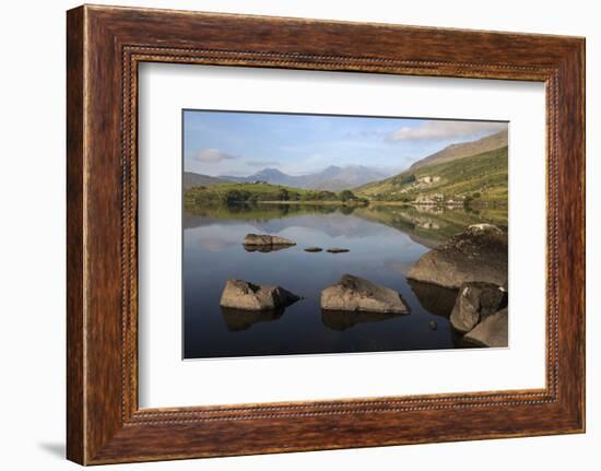 Snowdon and Llynnau Mymbyr, Capel Curig, Snowdonia National Park, Conwy, Wales, UK-Stuart Black-Framed Photographic Print