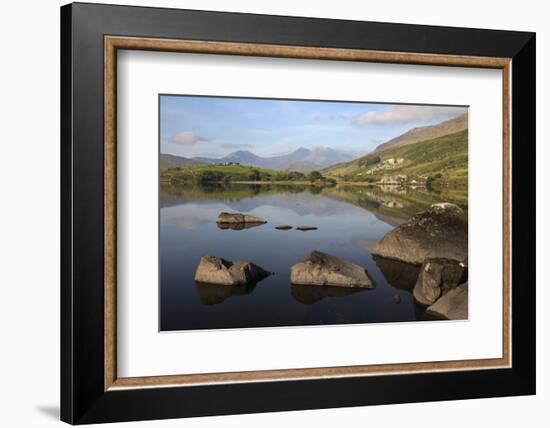 Snowdon and Llynnau Mymbyr, Capel Curig, Snowdonia National Park, Conwy, Wales, UK-Stuart Black-Framed Photographic Print