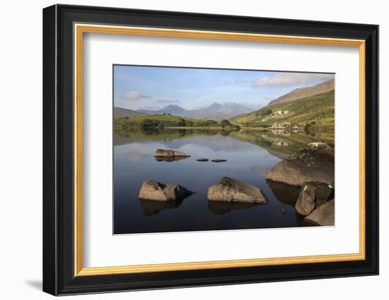 Snowdon and Llynnau Mymbyr, Capel Curig, Snowdonia National Park, Conwy, Wales, UK-Stuart Black-Framed Photographic Print