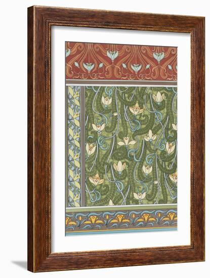 Snowdrops Wallpaper, Chromo-Lithograph, England, London, 1897-Eugene Grasset-Framed Giclee Print