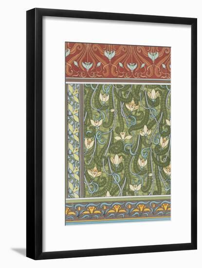 Snowdrops Wallpaper, Chromo-Lithograph, England, London, 1897-Eugene Grasset-Framed Giclee Print