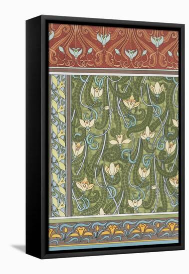 Snowdrops Wallpaper, Chromo-Lithograph, England, London, 1897-Eugene Grasset-Framed Premier Image Canvas