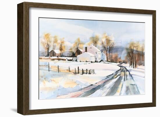 Snowed In-Stephen Calcasola-Framed Art Print