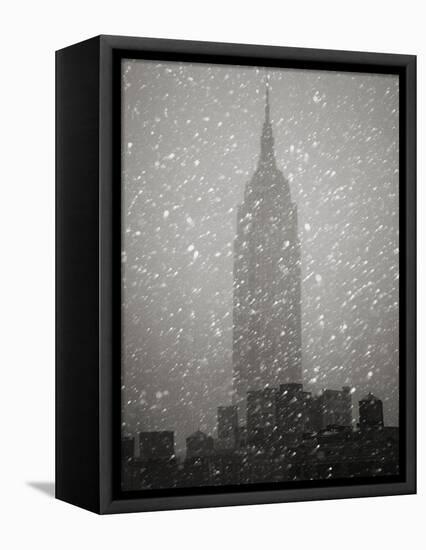 Snowfall in New York City-Christopher C Collins-Framed Premier Image Canvas