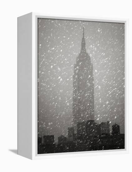 Snowfall in New York City-Christopher C Collins-Framed Premier Image Canvas