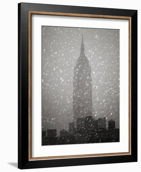 Snowfall in New York City-Christopher C Collins-Framed Photographic Print