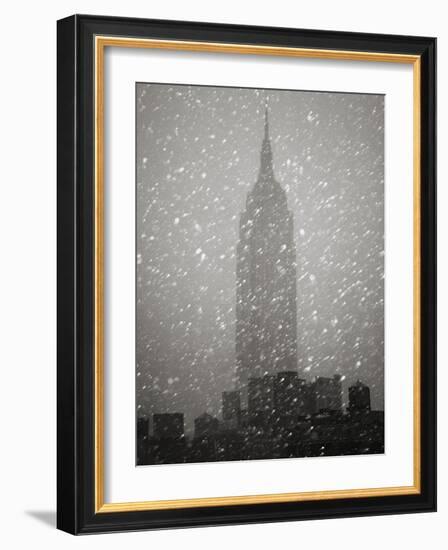 Snowfall in New York City-Christopher C Collins-Framed Photographic Print