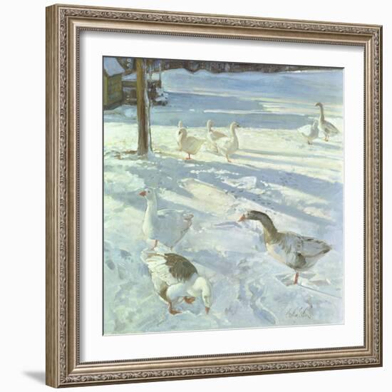 Snowfeeders, 1999-Timothy Easton-Framed Giclee Print