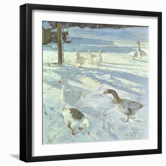 Snowfeeders, 1999-Timothy Easton-Framed Giclee Print