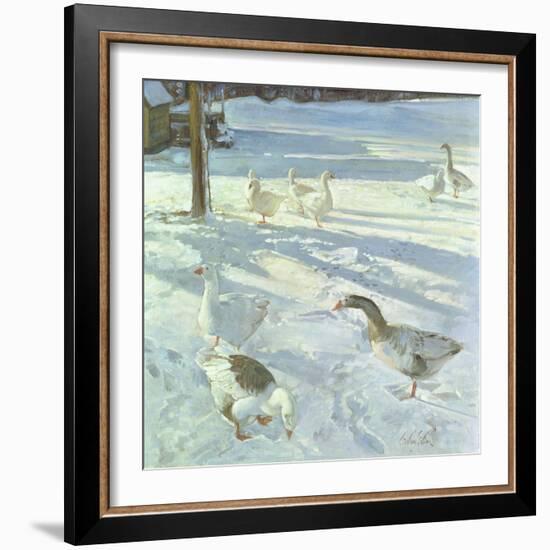 Snowfeeders, 1999-Timothy Easton-Framed Giclee Print