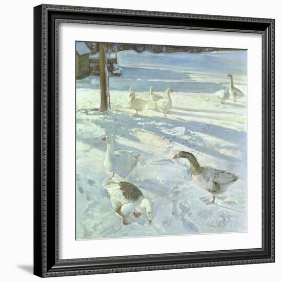 Snowfeeders, 1999-Timothy Easton-Framed Giclee Print