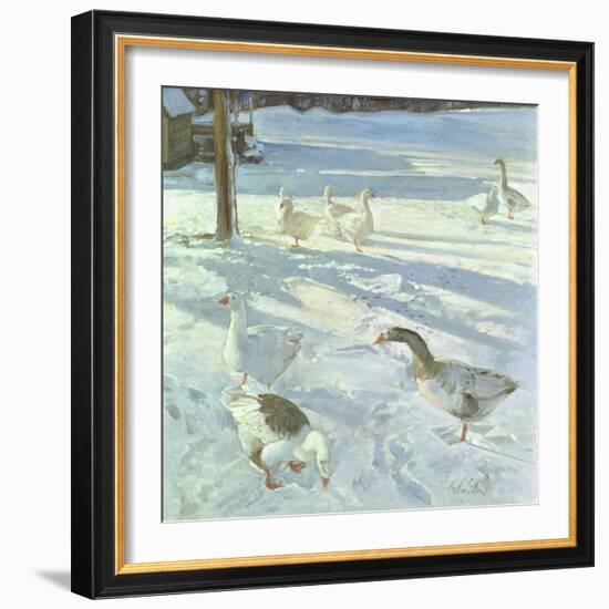 Snowfeeders, 1999-Timothy Easton-Framed Giclee Print