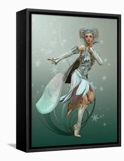 Snowflake Pixie-Atelier Sommerland-Framed Stretched Canvas