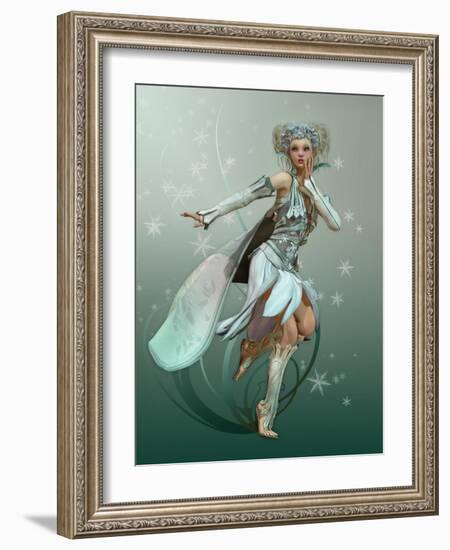 Snowflake Pixie-Atelier Sommerland-Framed Art Print