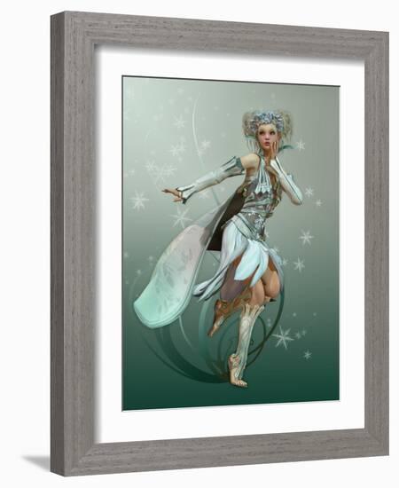 Snowflake Pixie-Atelier Sommerland-Framed Art Print