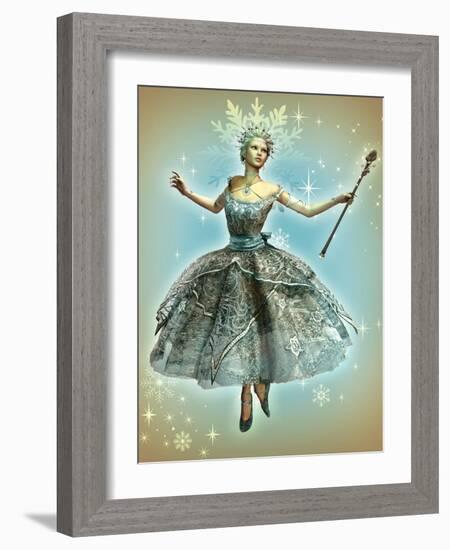 Snowflake Princess-Atelier Sommerland-Framed Art Print