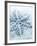 Snowflake Shaped Christmas Ornament Lying in the Snow-null-Framed Photographic Print