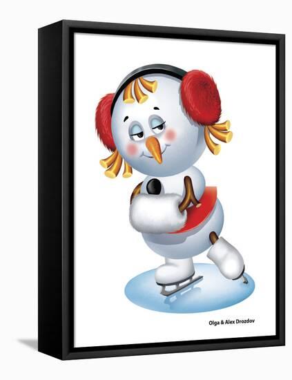 Snowgirl Figure Skater-Olga And Alexey Drozdov-Framed Premier Image Canvas