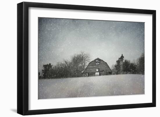 Snowing at the Old Barn-Jai Johnson-Framed Giclee Print