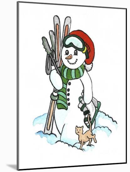 Snowman 1-Abraal-Mounted Giclee Print