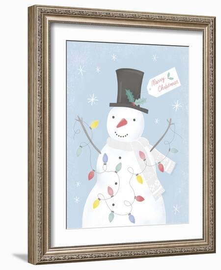 Snowman-A-Glow-Clara Wells-Framed Giclee Print