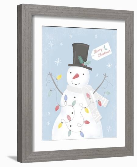 Snowman-A-Glow-Clara Wells-Framed Giclee Print