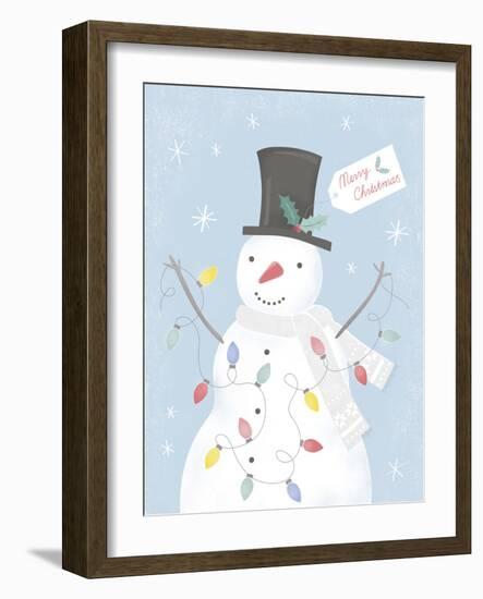 Snowman-A-Glow-Clara Wells-Framed Giclee Print