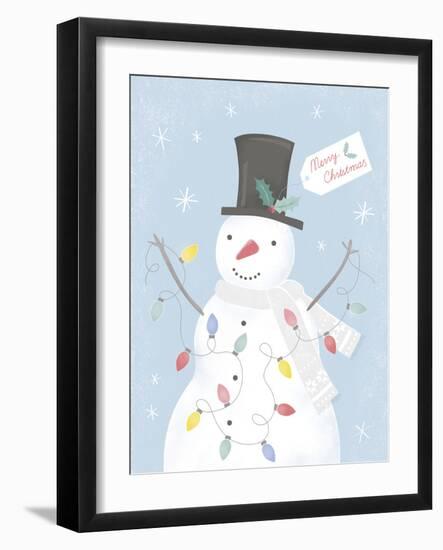 Snowman-A-Glow-Clara Wells-Framed Giclee Print