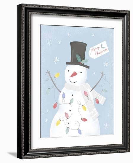 Snowman-A-Glow-Clara Wells-Framed Giclee Print