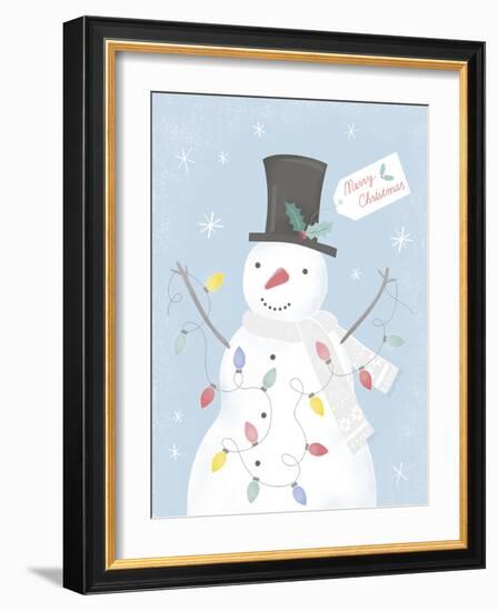 Snowman-A-Glow-Clara Wells-Framed Giclee Print