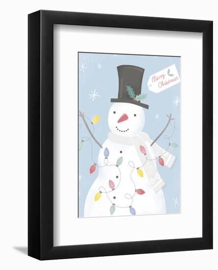 Snowman-A-Glow-Clara Wells-Framed Art Print