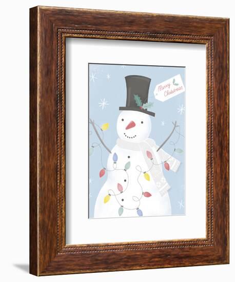 Snowman-A-Glow-Clara Wells-Framed Art Print