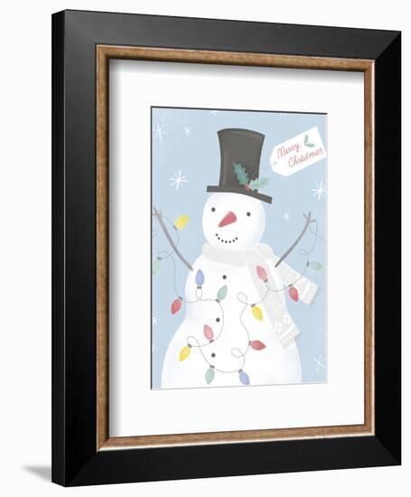 Snowman-A-Glow-Clara Wells-Framed Art Print