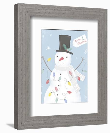 Snowman-A-Glow-Clara Wells-Framed Art Print