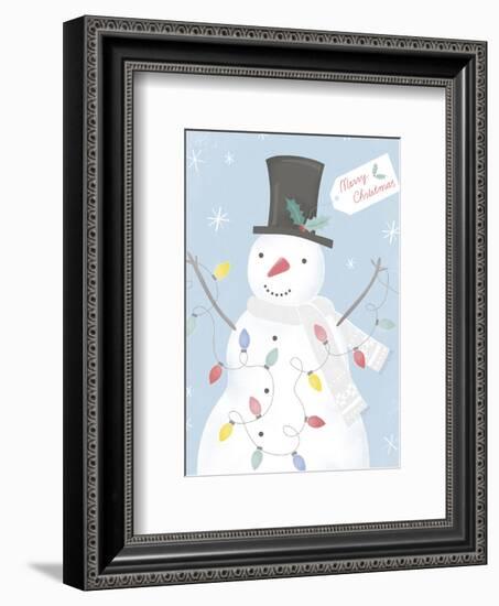 Snowman-A-Glow-Clara Wells-Framed Art Print