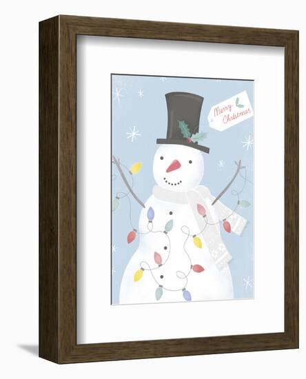 Snowman-A-Glow-Clara Wells-Framed Art Print