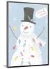 Snowman-A-Glow-Clara Wells-Mounted Art Print