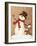 Snowman and Fox-MAKIKO-Framed Giclee Print