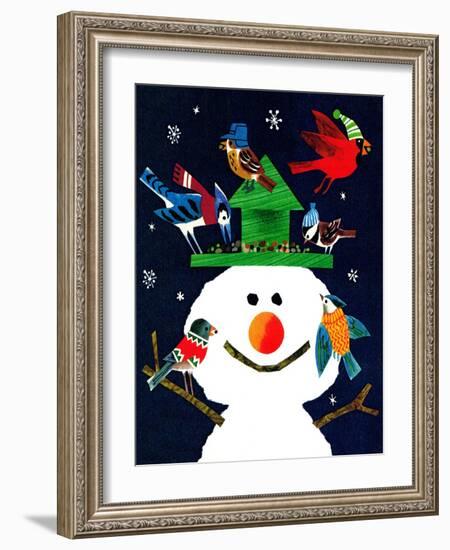 Snowman and Friends - Jack and Jill, January 1980-Allan Eitzen-Framed Giclee Print