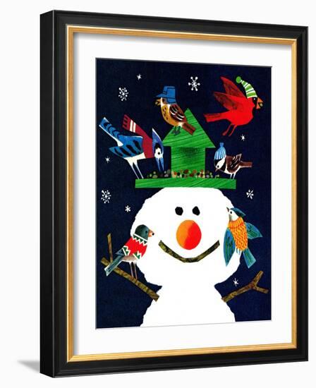 Snowman and Friends - Jack and Jill, January 1980-Allan Eitzen-Framed Giclee Print