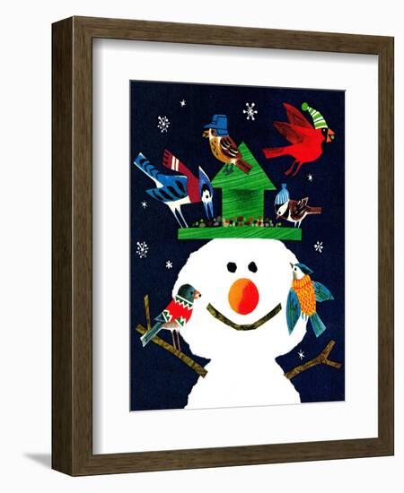 Snowman and Friends - Jack and Jill, January 1980-Allan Eitzen-Framed Giclee Print